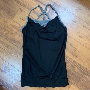Black and grey workout tank